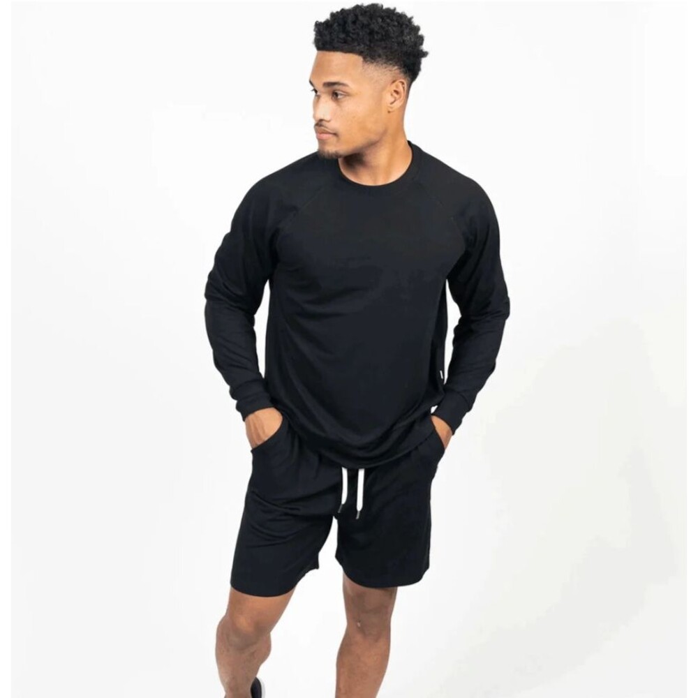 Feat FlowTech Small Roam Crewneck Black Lightweight Sweatshirt Unisex NWT